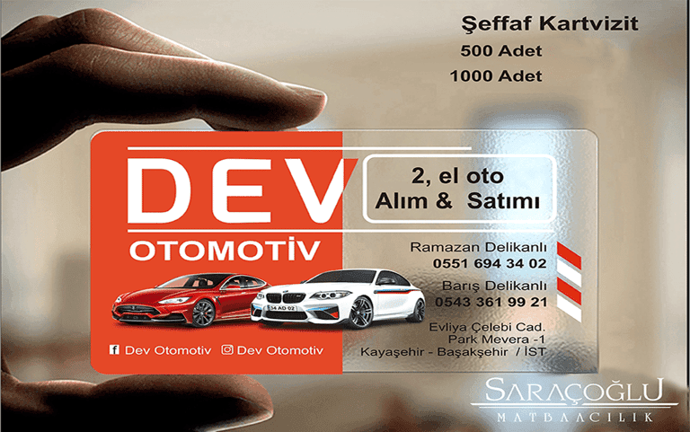 Şeffaf Kartvizit - Resim 1