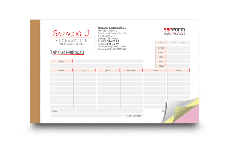Tahsilat Makbuzu - Resim 1